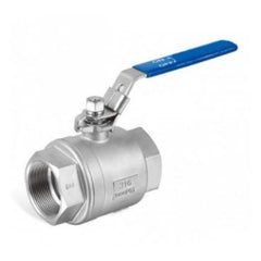 Bolkraan met hendel - inox - FF 3/4