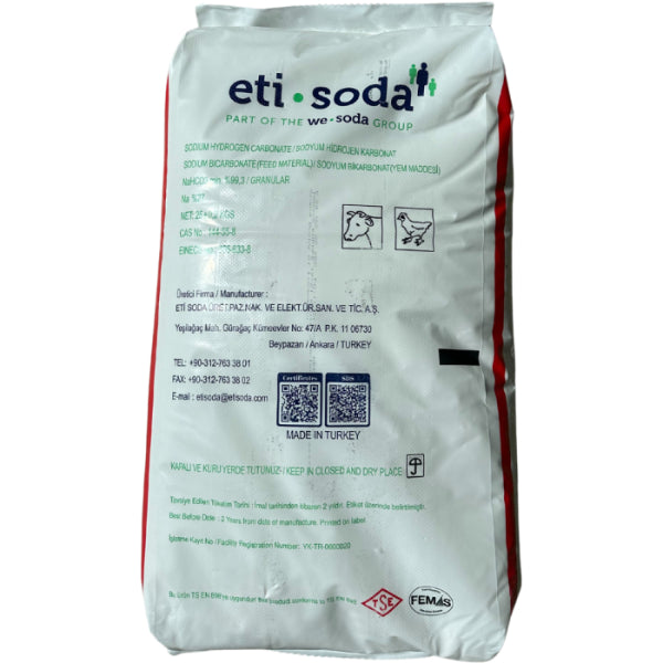 Bicarbonate de sodium FEED - contre l'acidose ruminale - palette 48 x 25 kg