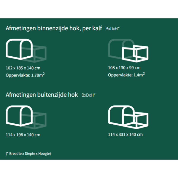 Calf-O-Tel Comfort met 4-delig hekwerk