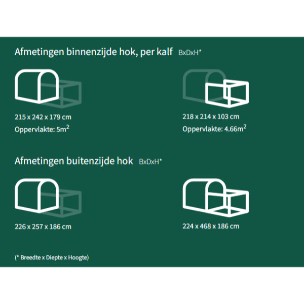 Calf-O-Tel XL-5 met 4-delig hekwerk met vastzetsysteem