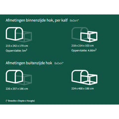 Calf-O-Tel XL-5 met 4-delig hekwerk met vastzetsysteem