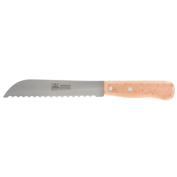 Prof. koolmes Metallo gekarteld - houten handvat - carbon 180 mm lemmet
