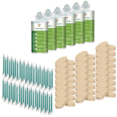 Pakketdeal: 6 x Block Bond klauwlijm + 50 mengtips + 50 hoefblokjes