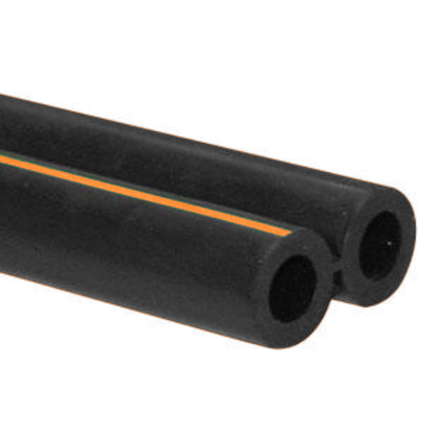 Pulsatieslang dubbel - 8x16 mm - rubber ORANJE - per LM